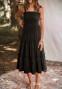 Black Frill Tiered Maxi Florida Girl Fashion Boutique