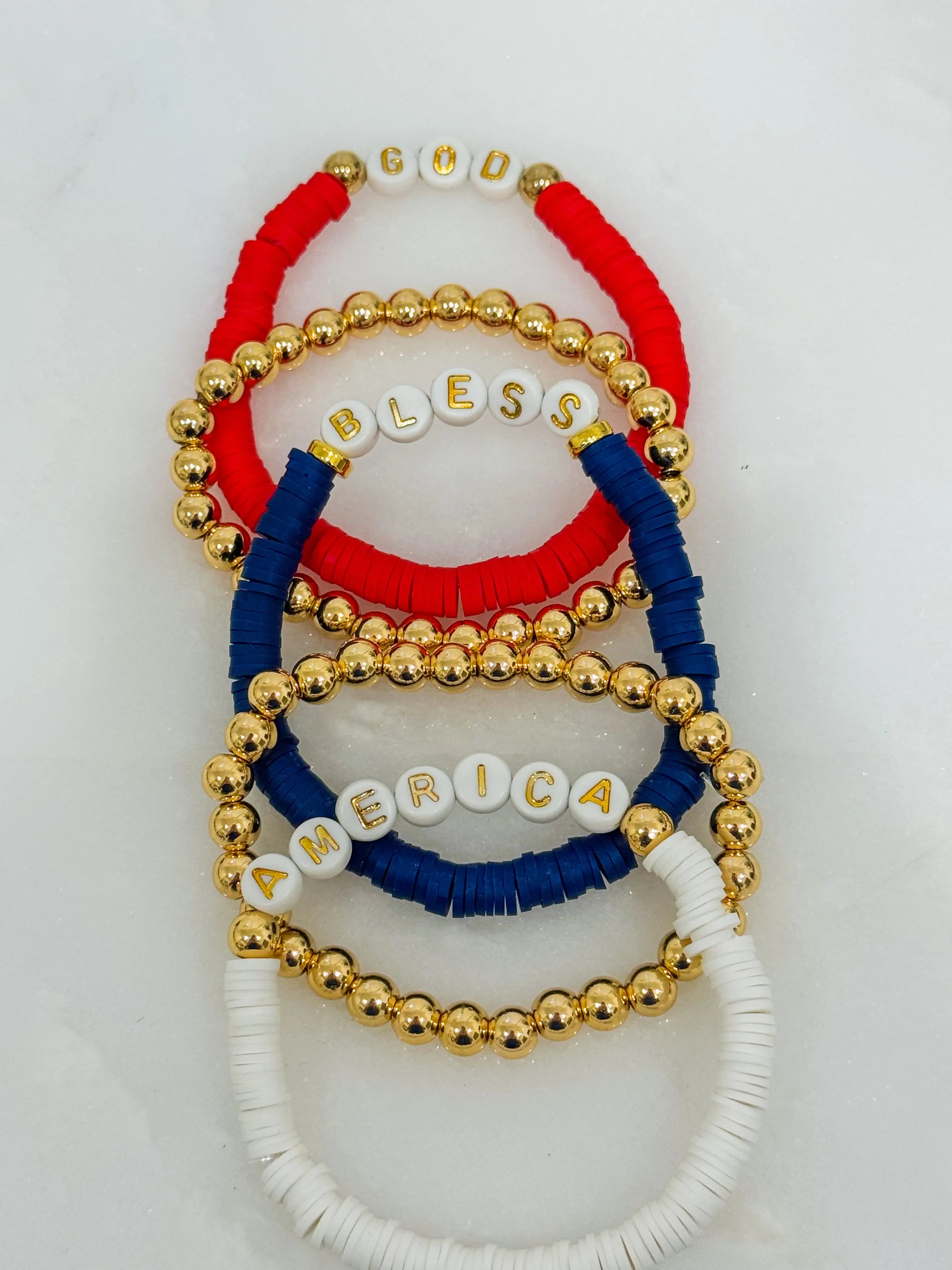 God Bless America Bracelet Set Florida Girl Fashion Boutique