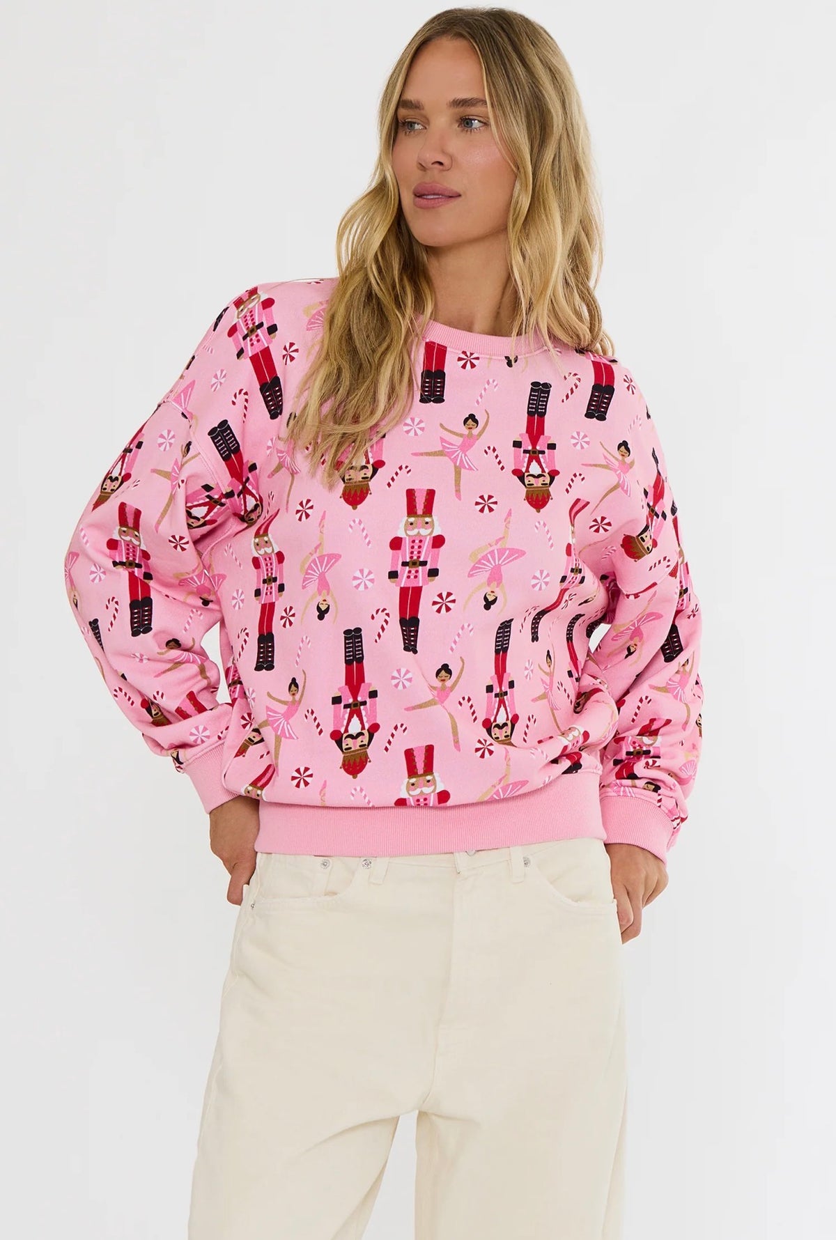 Beach Riot Devyn Oversized Sweatshirt Pirouette Pink