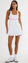 Beach Riot Antonia Dress Hibiscus Cove White