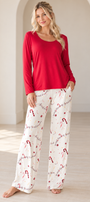 Candy Cane Wishes Pajama Set