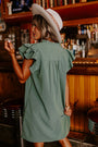Ruffle Sleeve Shift Dress Florida Girl Fashion Boutique