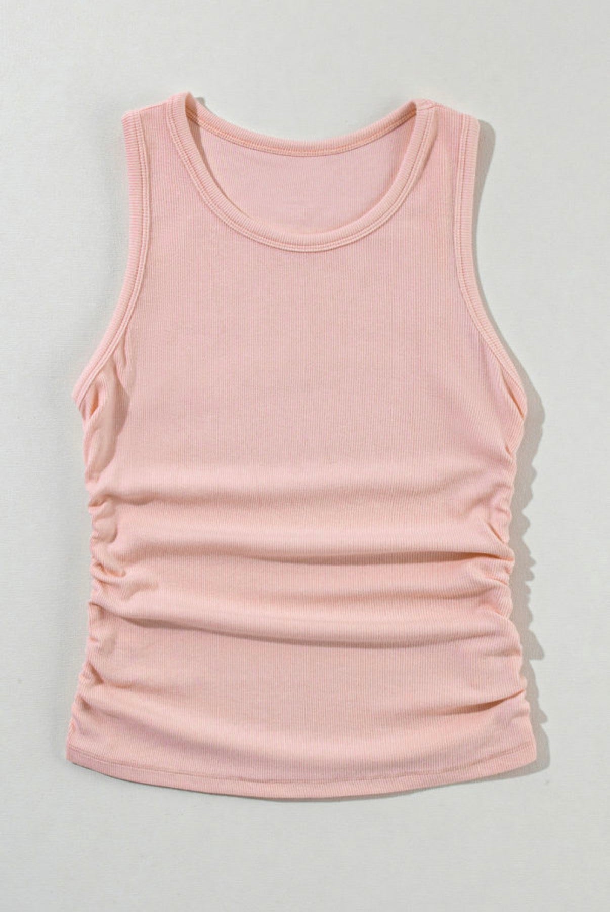 Ribbed Ruched Tank
