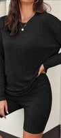 Black Ribbed Lounge Set Florida Girl Fashion Boutique
