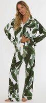 Beach Riot Livy Top & Connie Pant Set Banana Palms