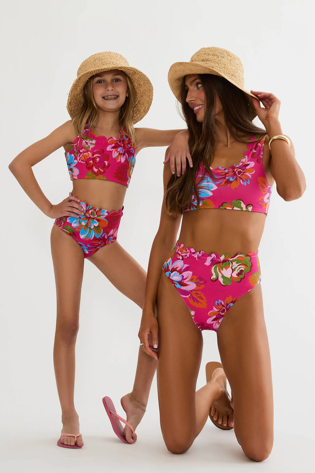 Beach Riot Little Madison & Bea Set Sugar Bloom Waffle