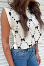 Button Side Bow Sweater Vest Florida Girl Fashion Boutique