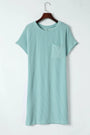 Teal Corded T-Shirt Dress Florida Girl Fashion Boutique
