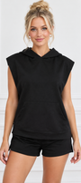 Sleeveless Hoodie and Shorts Set