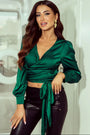 Satin V Neck Blouse Florida Girl Fashion Boutique