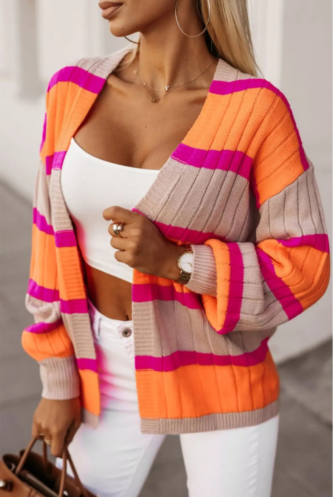 Orange Sherbert Cardi Florida Girl Fashion Boutique