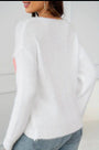Pearl Trim Heart Sweater Florida Girl Fashion Boutique