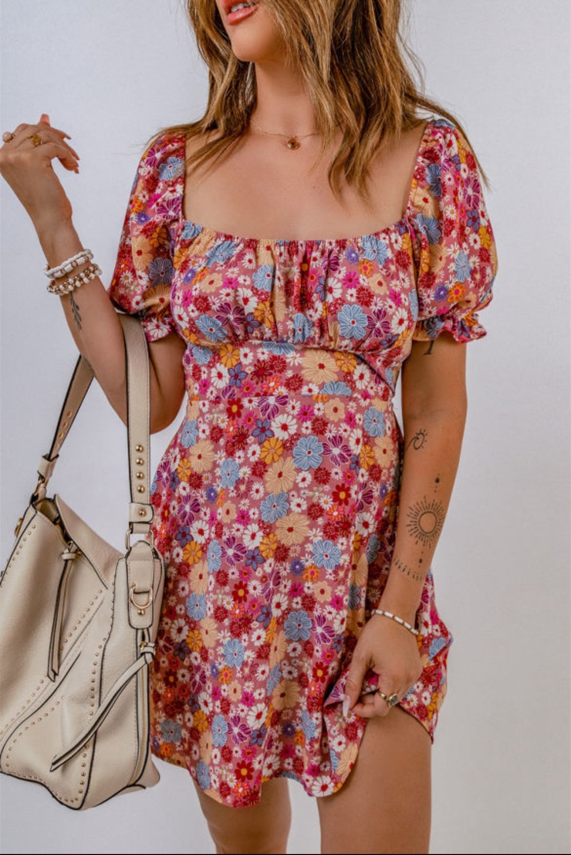 Puff Sleeve Floral Mini Florida Girl Fashion Boutique