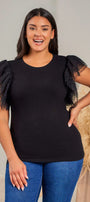 Dotty Mesh Sleeve Top Florida Girl Fashion Boutique