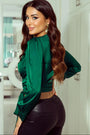 Satin V Neck Blouse Florida Girl Fashion Boutique