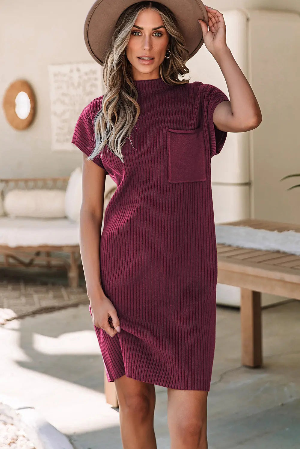 Ribbed Knit Sweater Dress Florida Girl Fashion Boutique