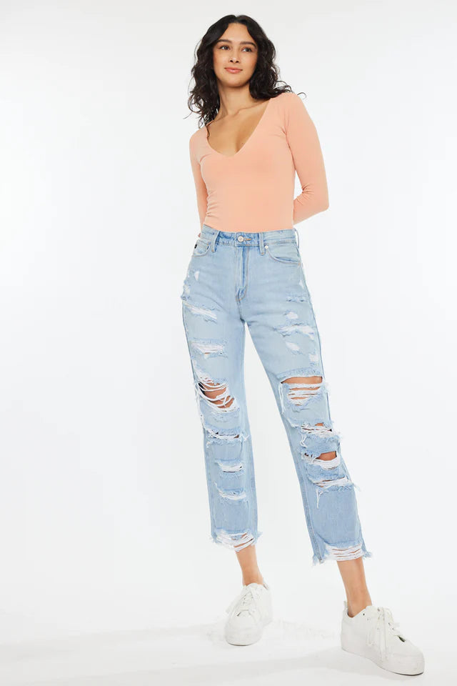 Giovanna High Rise Mom Jeans KanCan USA