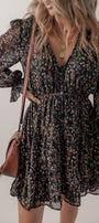 Black Floral Print Mini Florida Girl Fashion Boutique