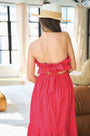 Tie Back Bandeau Midi Dress Florida Girl Fashion Boutique