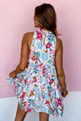 Frill Mock Neck Floral Dress Florida Girl Fashion Boutique