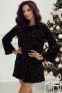 Velvet Sequin Mini Dress Florida Girl Fashion Boutique