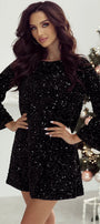 Velvet Sequin Mini Dress Florida Girl Fashion Boutique