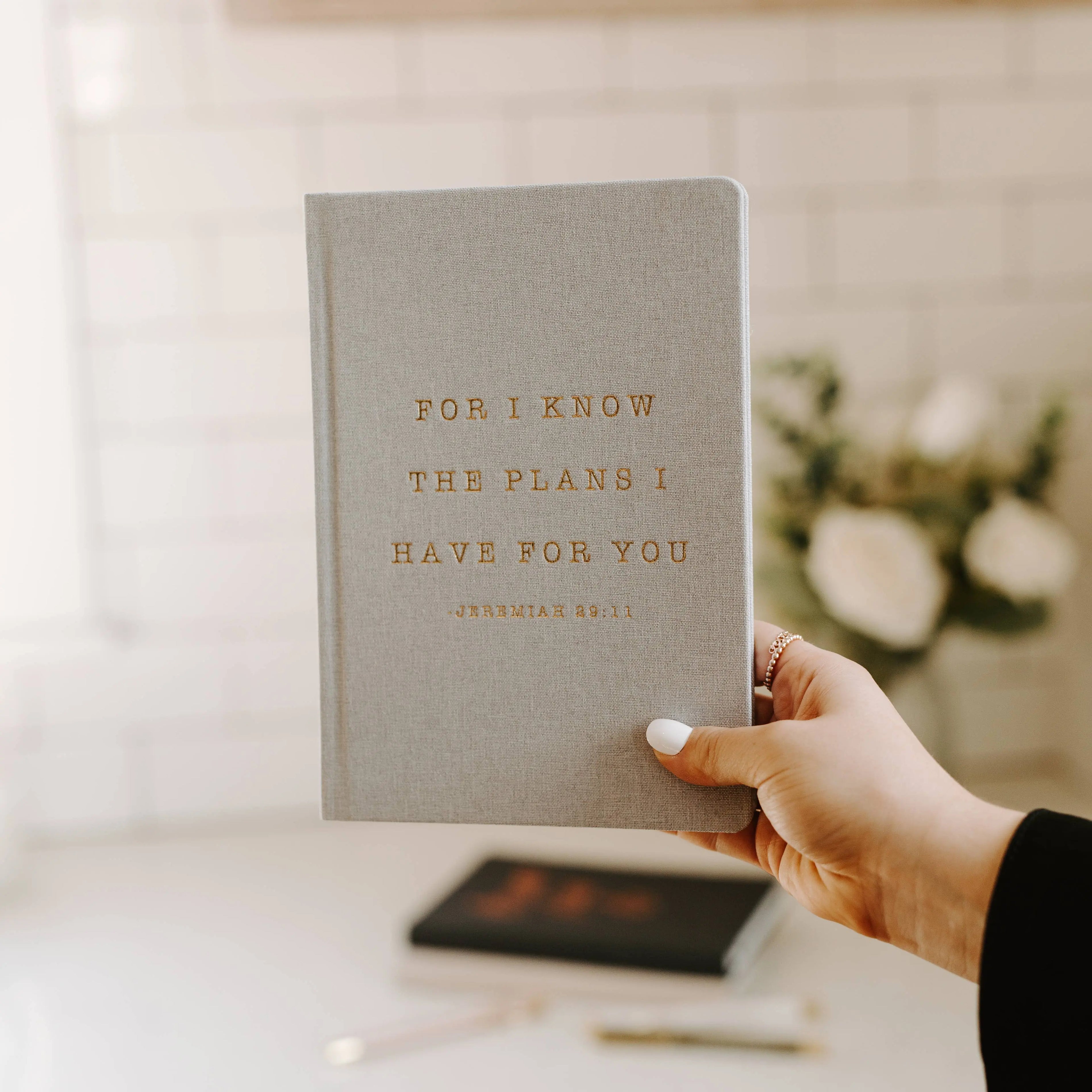 For I Know The Plans Fabric Journal Sweet Water Decor