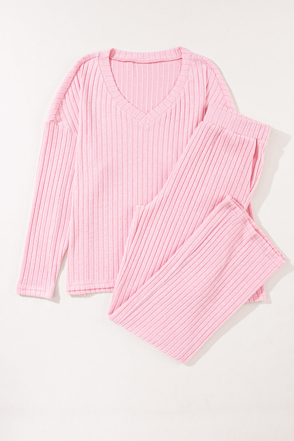 Light Pink Ribbed 2 Piece Set Florida Girl Fashion Boutique