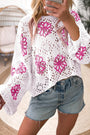 Floral Eyelet Sweater Florida Girl Fashion Boutique