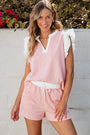 Pink and White Shorts Set Florida Girl Fashion Boutique