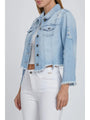 Cello Light Wash Distressed Denim Jacket Florida Girl Fashion Boutique