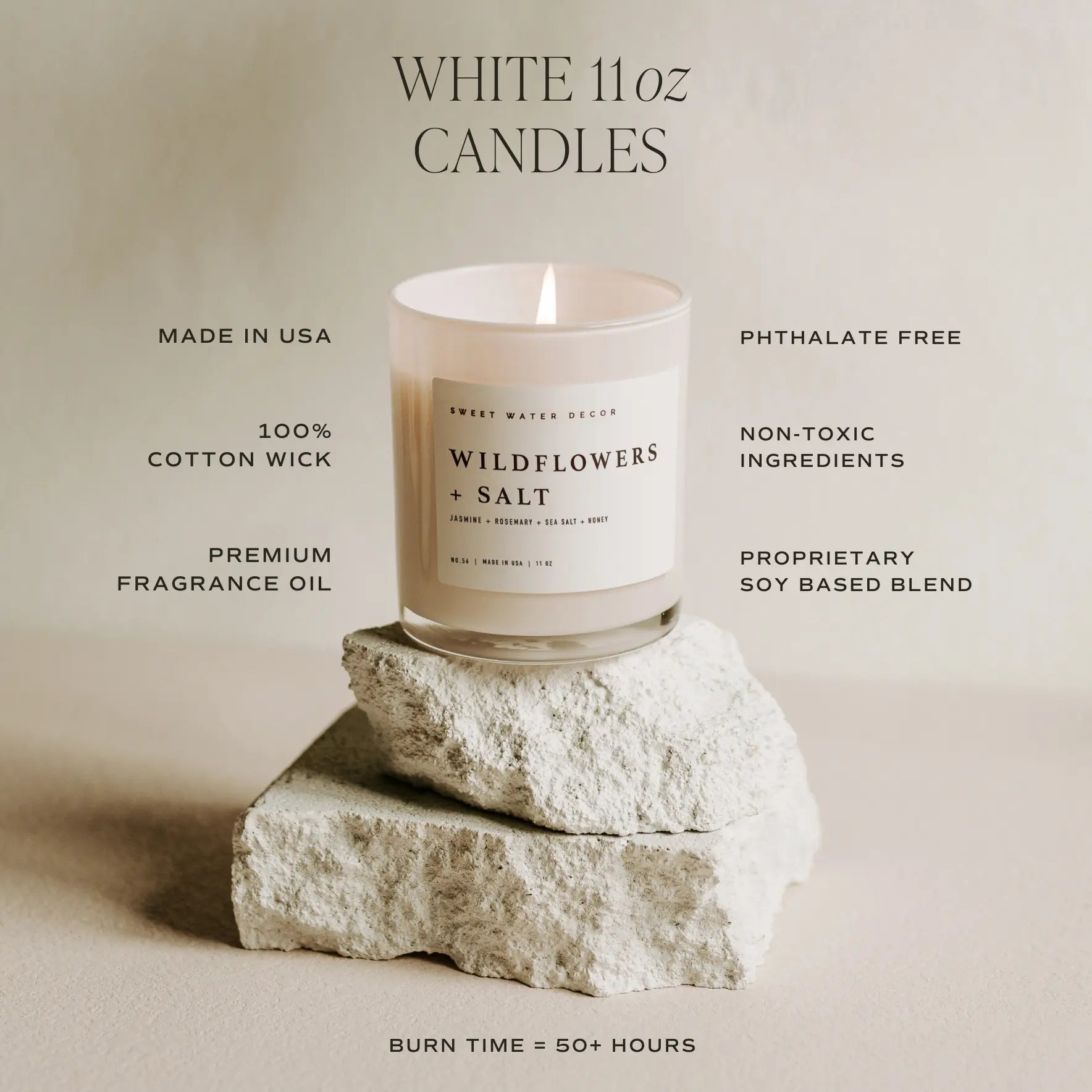 Coastal Lemon 11 oz Soy Candle Sweet Water Decor