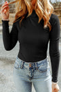 Black Ribbed High Neck Top Florida Girl Fashion Boutique