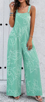Mint Wide Leg Overalls Florida Girl Fashion Boutique