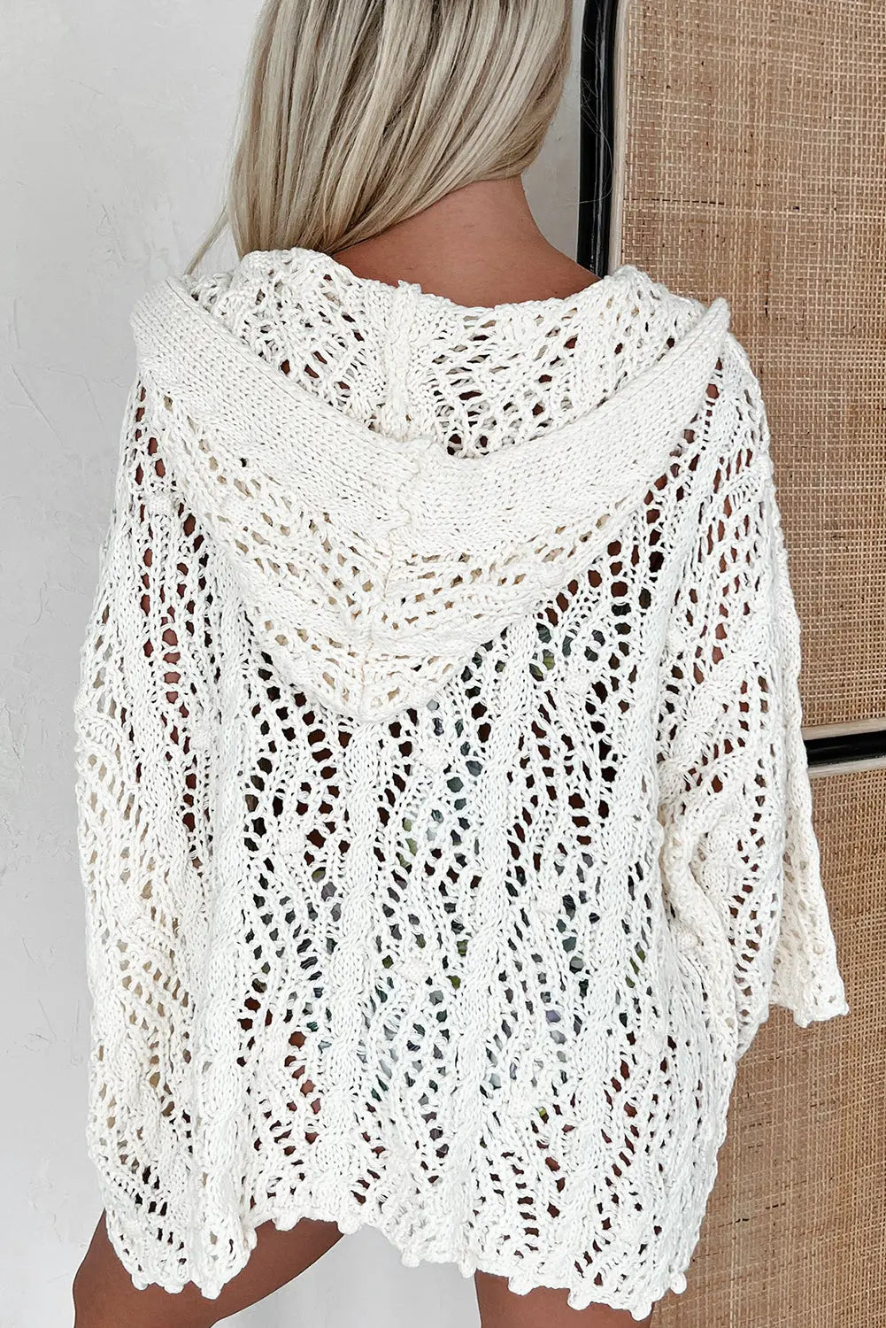 Sandy Breeze Open-Knit Hooded Cardigan Florida Girl Fashion Boutique