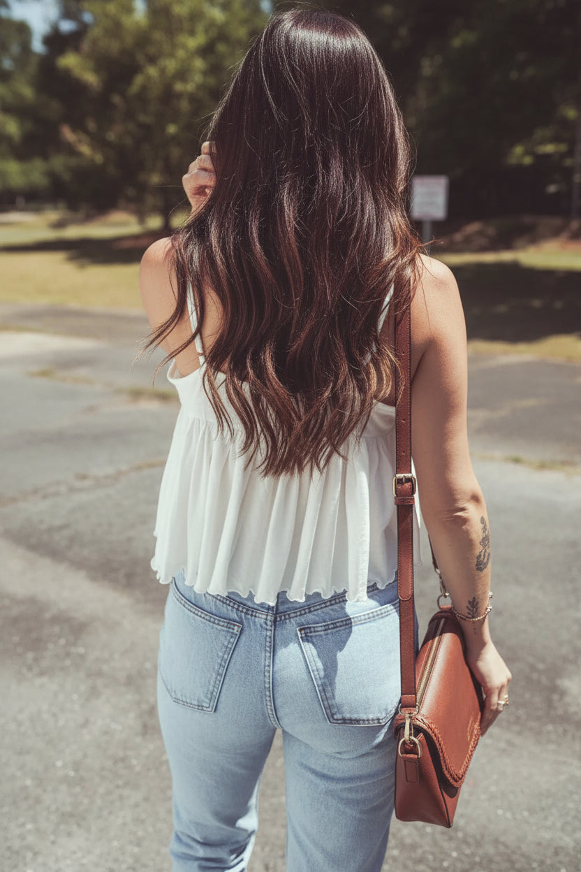 White Lace Flared Top Florida Girl Fashion Boutique