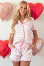 Bow Ruffle Hem Pajama Set Florida Girl Fashion Boutique