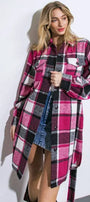 A plaid midi jacket-IJ10159 FLYING TOMATO