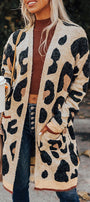 Leopard Print Midi Cardigan Florida Girl Fashion Boutique
