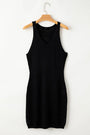 Black Hollow Crochet Cover Up Dress with Slits Florida Girl Fashion Boutique