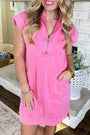 Casual Zip Front Sleeveless Dress Florida Girl Fashion Boutique