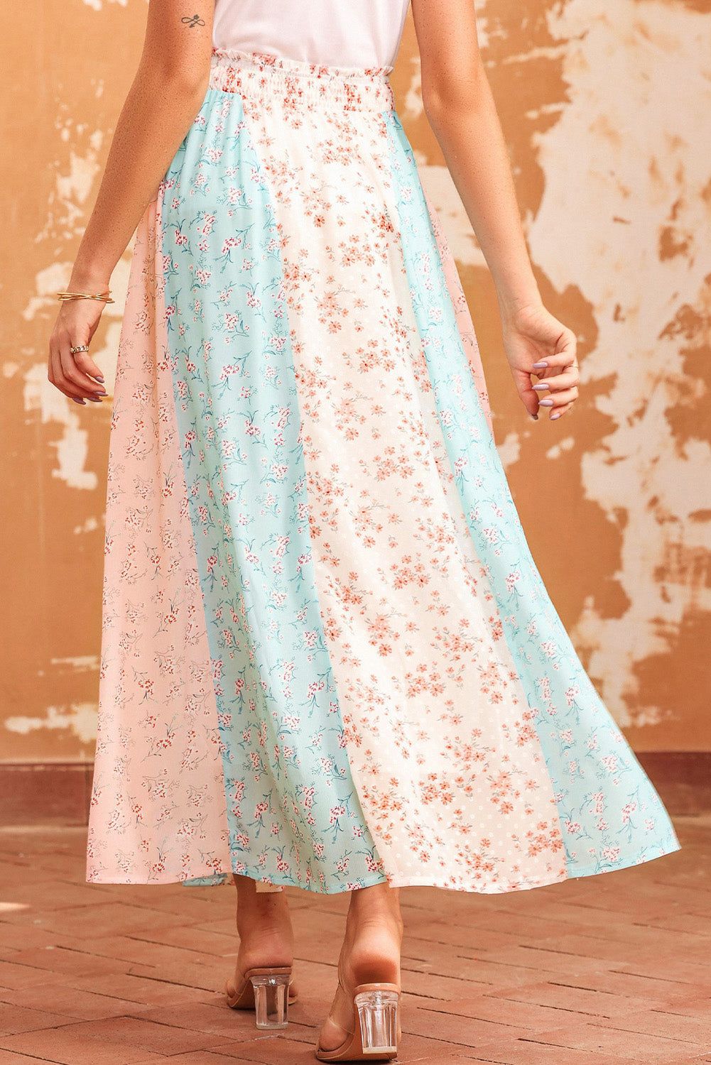 Multi Print Floral Maxi Skirt Florida Girl Fashion Boutique
