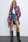 A plaid midi jacket-IJ10159 FLYING TOMATO