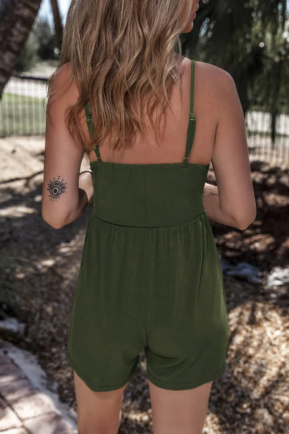 Spaghetti Strap Ribbed Romper Florida Girl Fashion Boutique