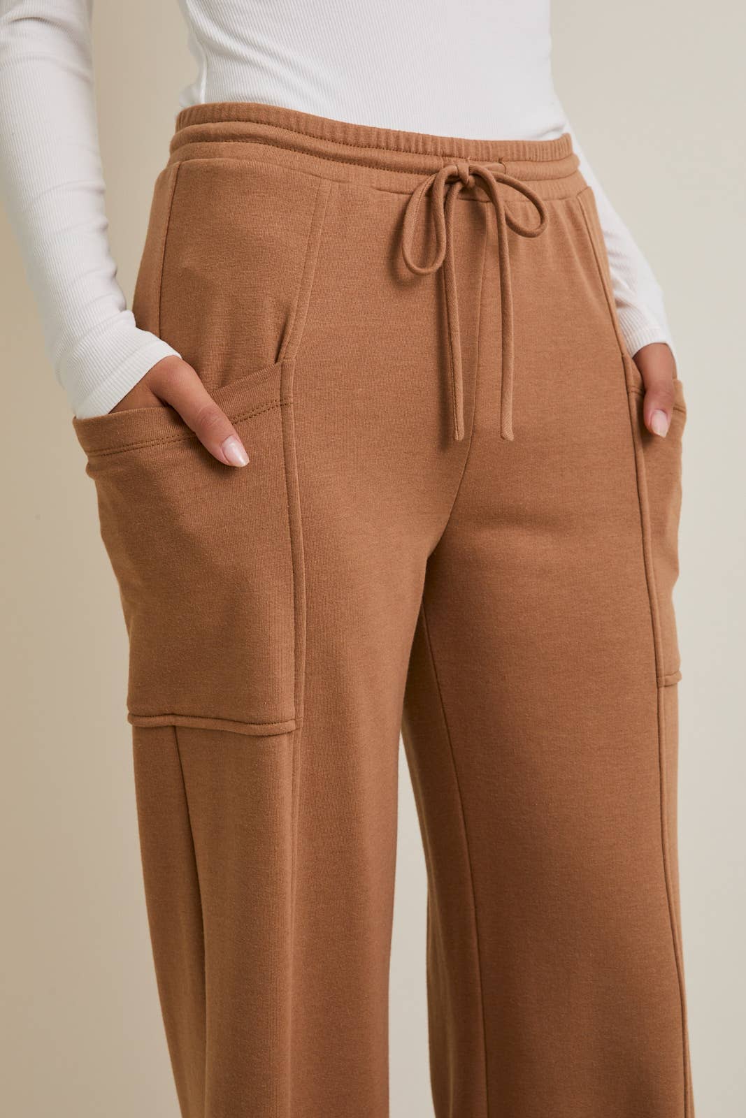 Drawstring Wide Leg Lounge Pants
