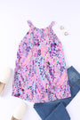 Purple Floral Halter Tank Florida Girl Fashion Boutique
