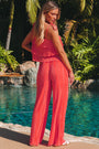 Ruffle Tired Cami and Pant Set Florida Girl Fashion Boutique