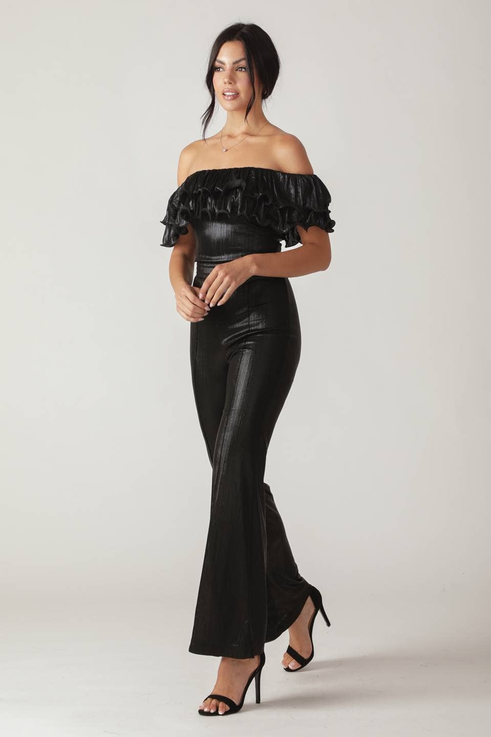 A Coated Black Jumpsuit FLYING TOMATO