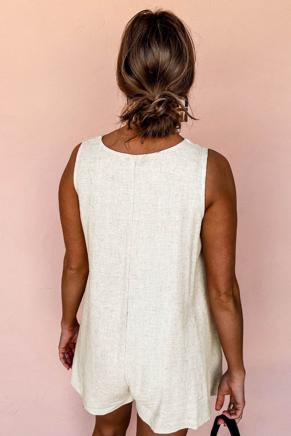 V Neck Button Front Romper Florida Girl Fashion Boutique