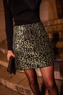 Sequin Leopard Mini Skirt Florida Girl Fashion Boutique
